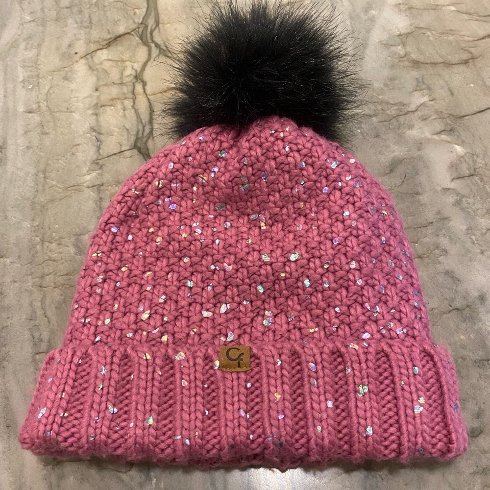 CF Sparkle Pom Beanie